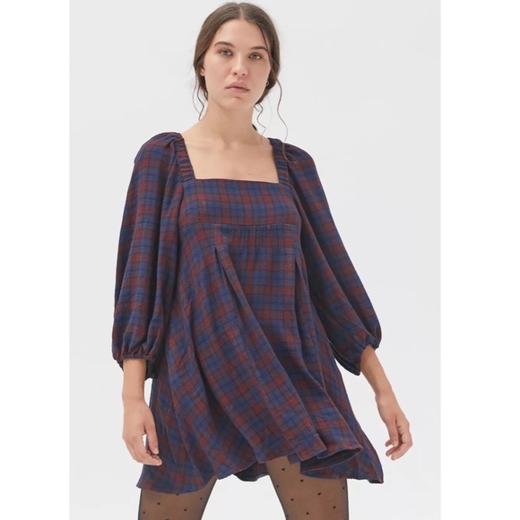 lachlan mini dress Urban Outfitters | Dresses | Uo Lachlan Flannel Smocked Mini Dress